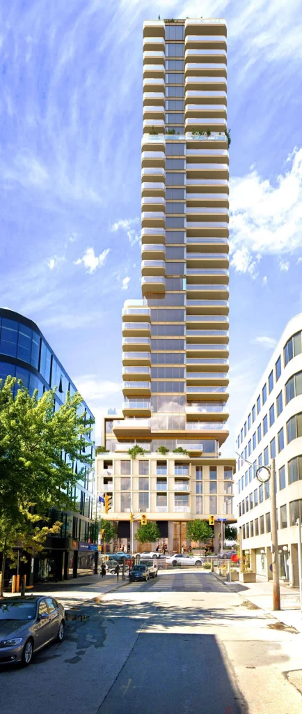 1220-yonge-at-alcorn 35-storey building at the end of a street